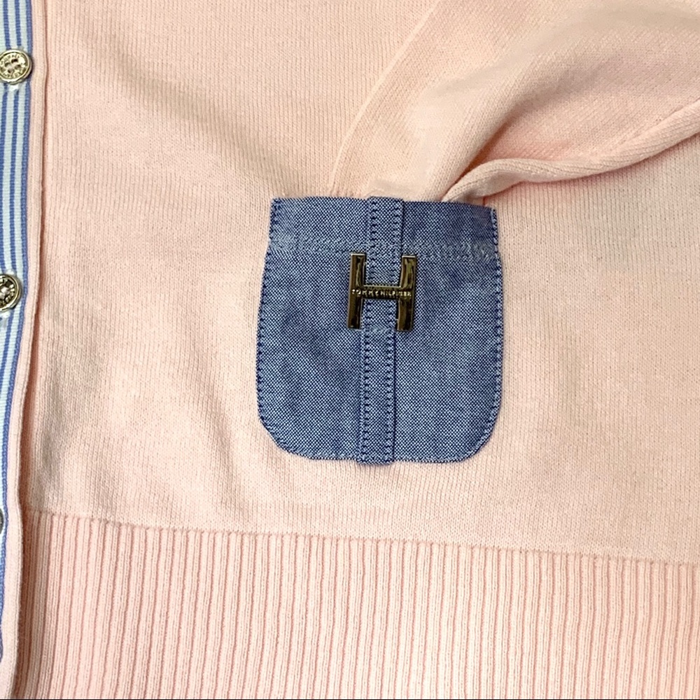 Tommy Hilfiger Cardigan Long Sleeve Button Up Pink - Picture 13 of 16